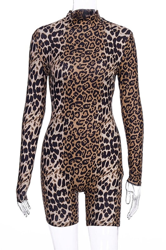 Image of Leopard Print Romper 