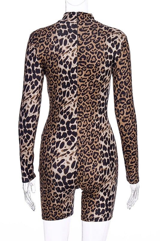 Image of Leopard Print Romper 