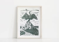 Image 5 of Cormorant - Large Linocut print