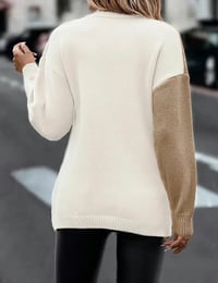 Image 2 of Tan Cross Sweater
