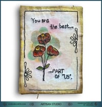 Image 2 of "Best Part of Us" – Handcrafted Textile Greeting Card ┃Mixed Media Art