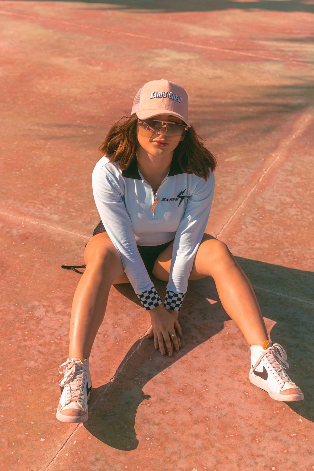 Image of SAM’S CREW SUEDE TRUCKER HAT / PINK 