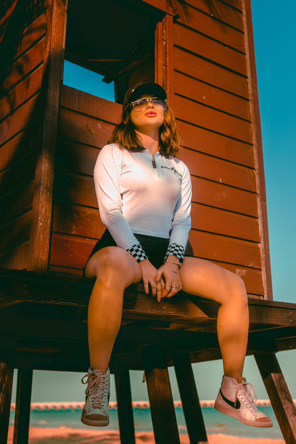 Image of Pink/Gold shades SAM’S CREW AVIATOR STYLE SHADES