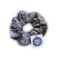 Silver Spiderweb Scrunchie