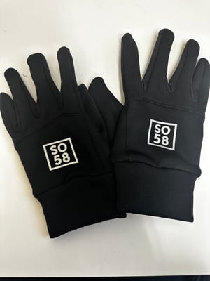 Image of SO58 Softshell Tech Gloves in Black 