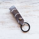 Ostrich Leg Keychain - Faded Brown