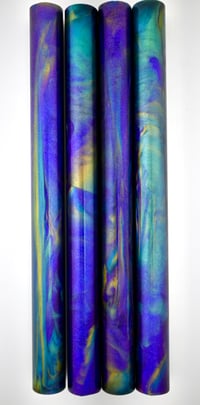 Image 2 of Oumuamua, custom bespoke pen blanks. Pressure cured Alumilite resin, hyper color-shift pigments