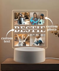 Customized Photo Acrylic Plaque With Printed Photo And LED Night Light