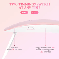 Image 2 of Mini Nail Dryer Machine Portable 6 LED UV Manicure Lamp Home 