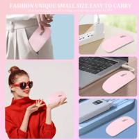Image 4 of Mini Nail Dryer Machine Portable 6 LED UV Manicure Lamp Home 