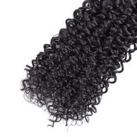 Image 3 of Super Virgin 300G Virgin Brazilian Hair Kinky Curly Bundles with 5x5 Closure