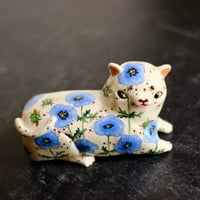 Image 3 of Blue Poppy Cat Figurine