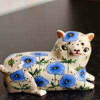 Image 5 of Blue Poppy Cat Figurine