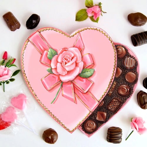 Image of Valentine candy box plaque 