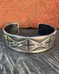 Image 1 of WL&A Handmade Ingot Old Style Cuff #4 - Size 7" to 7.5 Wrist - 7/8th Width 