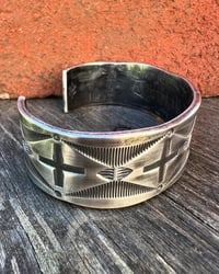 Image 3 of WL&A Handmade Ingot Old Style Cuff #4 - Size 7" to 7.5 Wrist - 7/8th Width