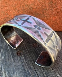 Image 4 of WL&A Handmade Ingot Old Style Cuff #4 - Size 7" to 7.5 Wrist - 7/8th Width