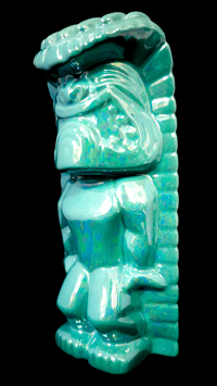 Image 1 of Katiki PEARL SERIES Ku No.1 Tiki Mug Limited Edition of 25 (TURQUOISE PEARL) FREE SHIPPING