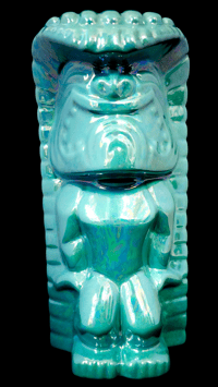 Image 2 of Katiki PEARL SERIES Ku No.1 Tiki Mug Limited Edition of 25 (TURQUOISE PEARL) FREE SHIPPING
