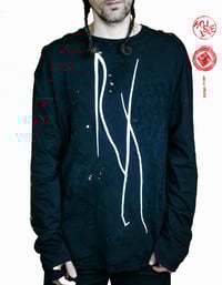 Image 1 of EREX  torn unisex tshirt long sleeve , HOSTILE treatment