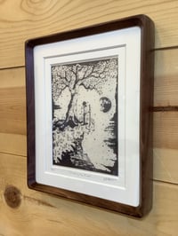 Image 1 of Chasing the Moon (hand made block print ed/25)