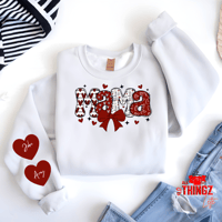 Valentine's Mama Sweatshirt - Love and Heart Design