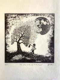 Image 3 of The Wind is Finally at His Back (hand made block print ed/25)