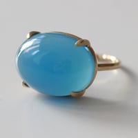 Image 2 of Blue Chalcedony Dome Ring