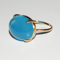 Image 1 of Blue Chalcedony Dome Ring