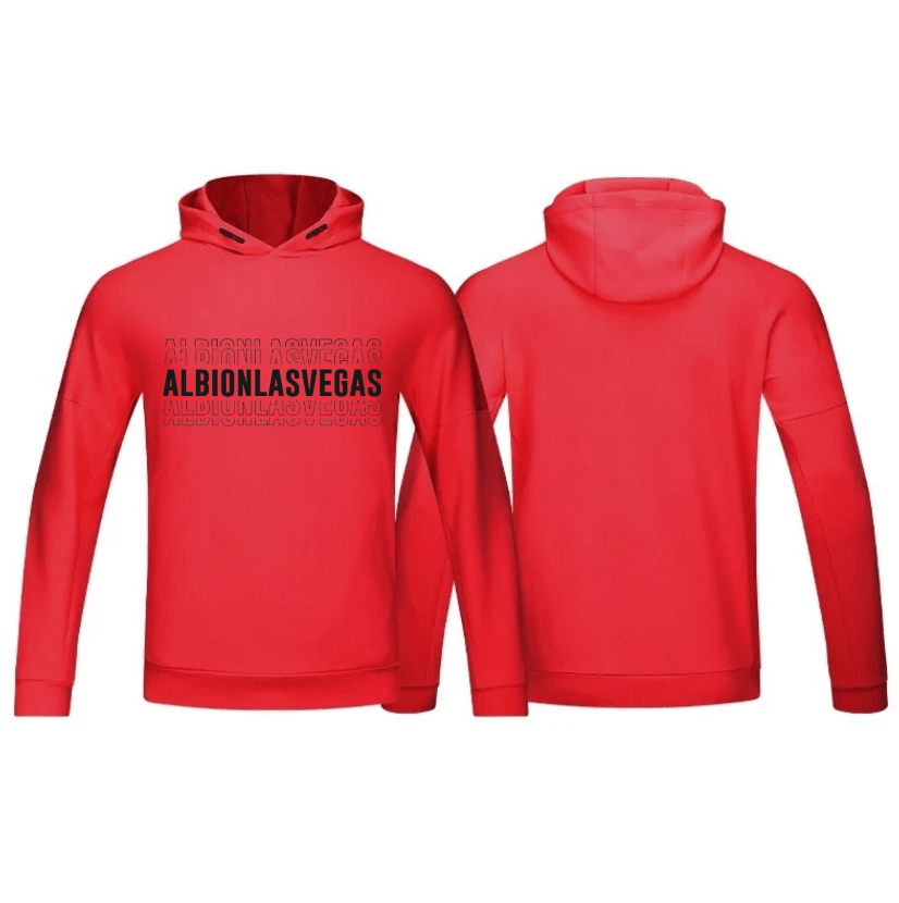 Image of Red Hoodie Black Logo 2