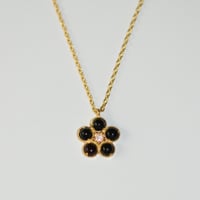 Image 1 of Black onyx daisy necklace