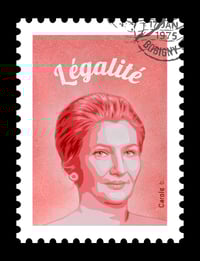 CAROLE B. - Simone Veil Légalité (rose / digigraphie)