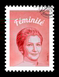 CAROLE B. - Simone Veil Féminité (rose / digigraphie)