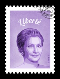 CAROLE B. - Simone Veil Liberté (violet / digigraphie)