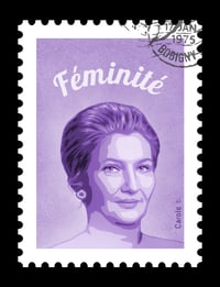 Simone Veil Féminité (violet / digigraphie)
