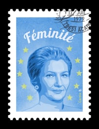 CAROLE B. - Simone Veil Féminité (bleu / digigraphie)