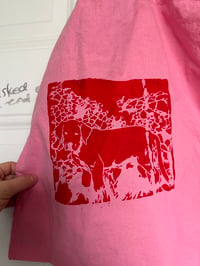 Image 3 of pink dog tote