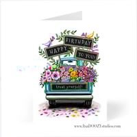 Image 2 of Happy Birthday Flower Truck
