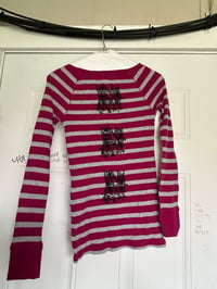 Image 2 of stripe dog sweater shirt