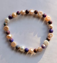 Image 1 of Sea sediment Jasper bracelet/Natural stone bracelet/Healing bracelet/gift for her