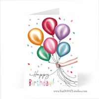 Image 2 of Birthday Balloons and Confetti