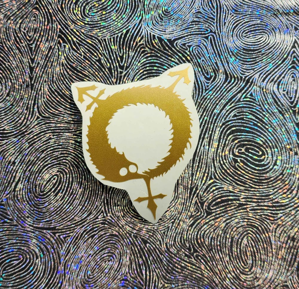 Image of transgender worm on a string sticker