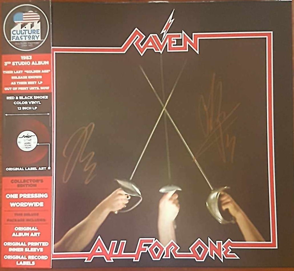 Image of RAVEN - All For One - SIGNED LP