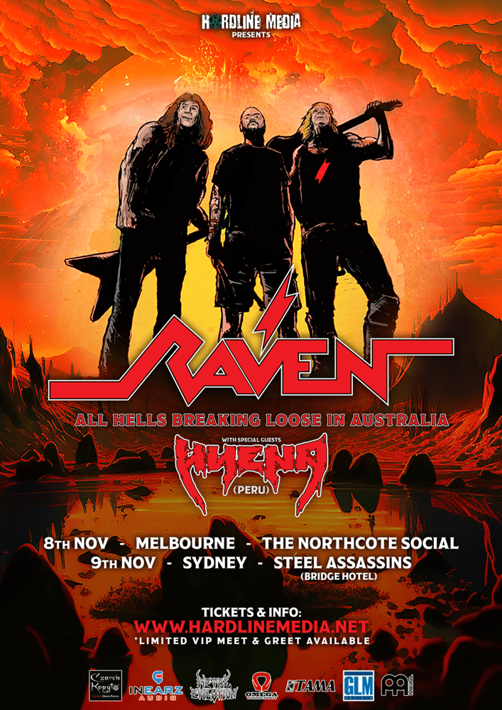 Image of RAVEN - AUSTRALIAN TOUR POSTER A3 SIZE