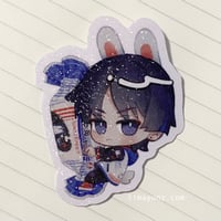 Image 2 of Scare White Rabbit Sticker