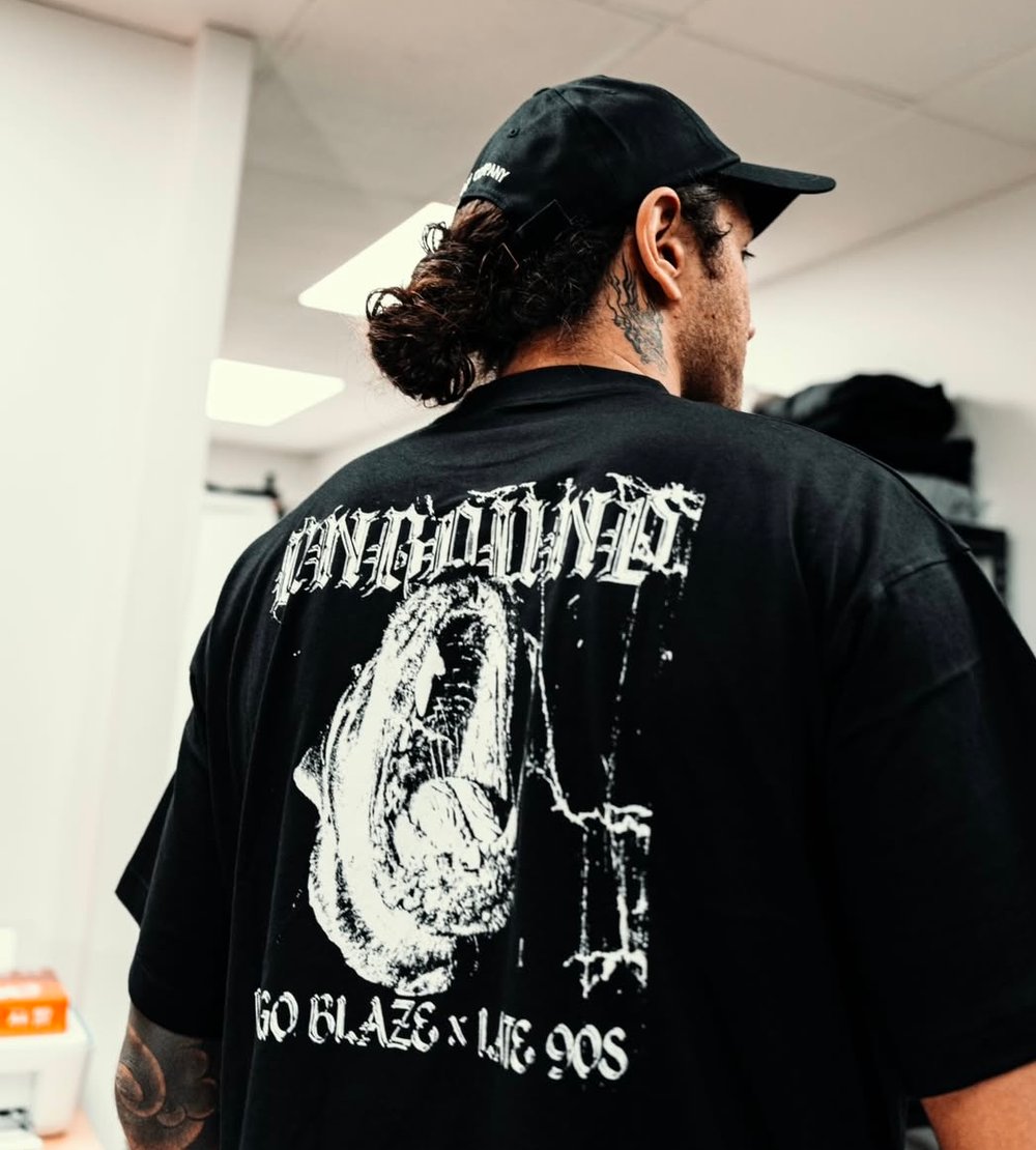 LATE 90s x Indigo Blaze x Menace Co. "UNBOUND" TEE