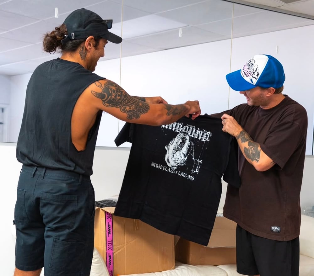 LATE 90s x Indigo Blaze x Menace Co. "UNBOUND" TEE