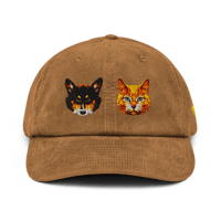 Image 2 of The Little Buddies 🐶🐱🧢 Corduroy Cap (Latte)