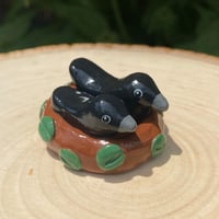 Image 1 of Baby Crows Clay Figure