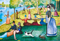 'TIME TRAVELLING CAT ... AT THE JATTE' (after George Seurat Dot com)